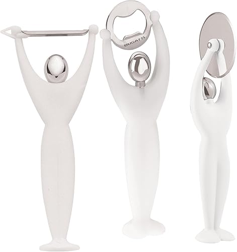 Casa Bugatti - Juego de gimnasio (3 piezas), color blanco