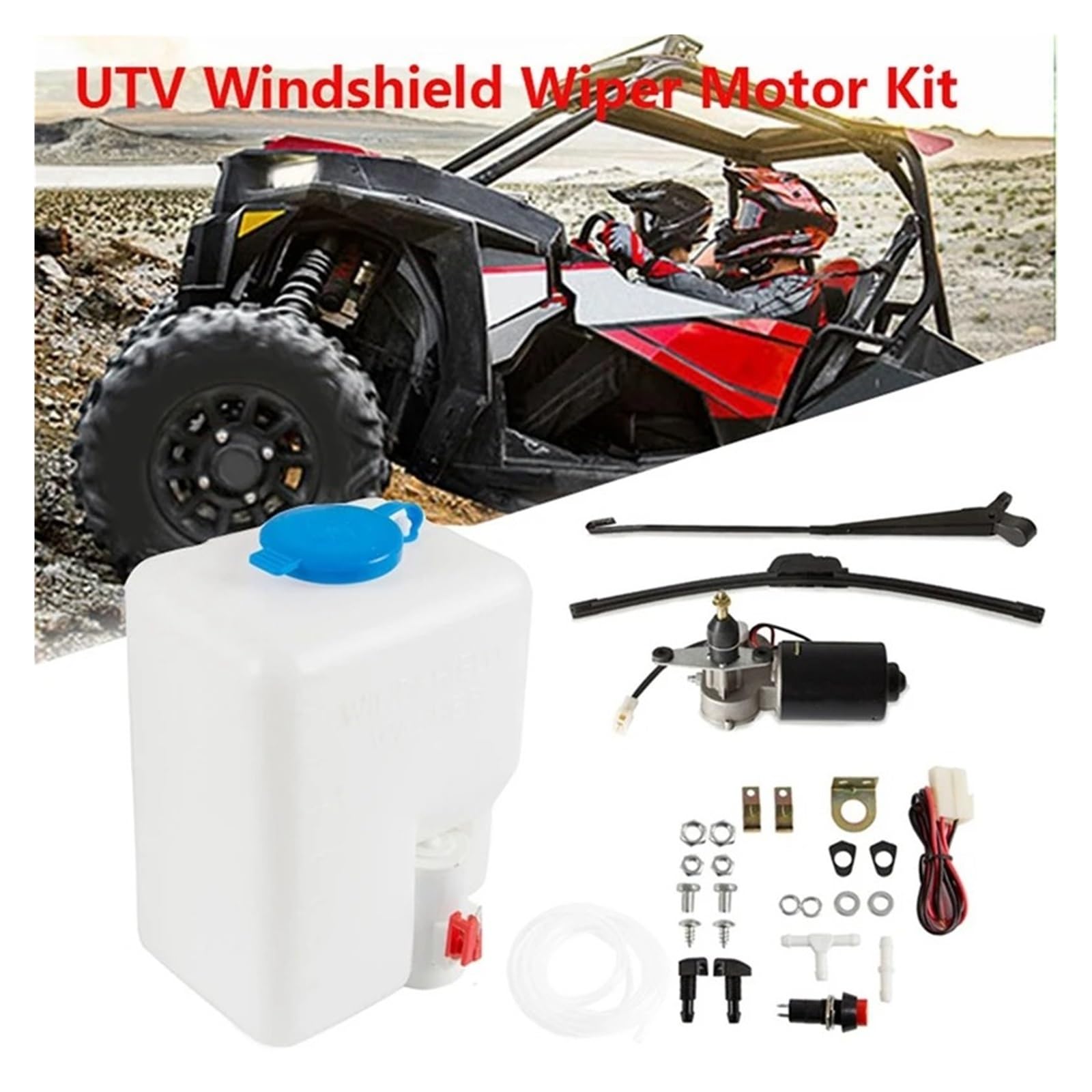 Motorino Tergicristallo Per John Per Deere Per Gator Kit Motore Tergicristallo Elettrico Universale UTV Con Flacone Spray Motorini Tergicristalli