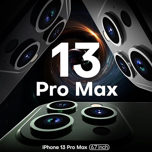 Miniatura 246 de TAURI Funda 3 en 1 para iPhone 13 Pro, [no amarilla] con 2 protectores de pantalla, funda delgada a prueba de golpes para iPhone 13 Pro, color negro