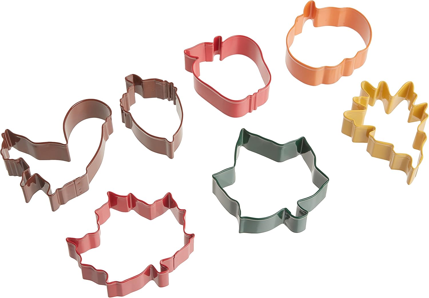 R&M International 1826 Autumn Leaf Cookie Cutters, Acorn, Ivy, Apple