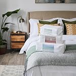Hayden Hill Luxury Organic Cotton Sweater Storage Bag For Cashmere 15 Inch | Fits 4 Fine Knits, Breathable, Moth Proof, Garment Storage Bag For Cashmere, Zippered, Certified Carbon Neutral, White