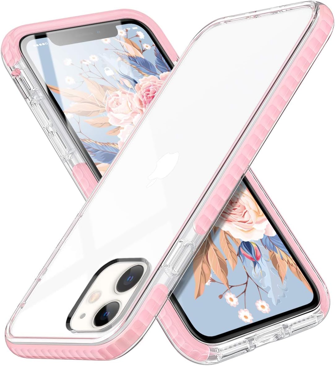 MATEPROX Compatible with iPhone 11 Case Clear Thin Slim Crystal Transparent Cover Shockproof Bumper Case for iPhone 11 6.1(Pink)