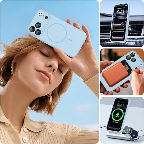 Miniatura 469 de Miracase - Funda diseñada para iPhone 11 con protector de pantalla, funda de goma de silicona líquida, protección total contra caídas y a prueba