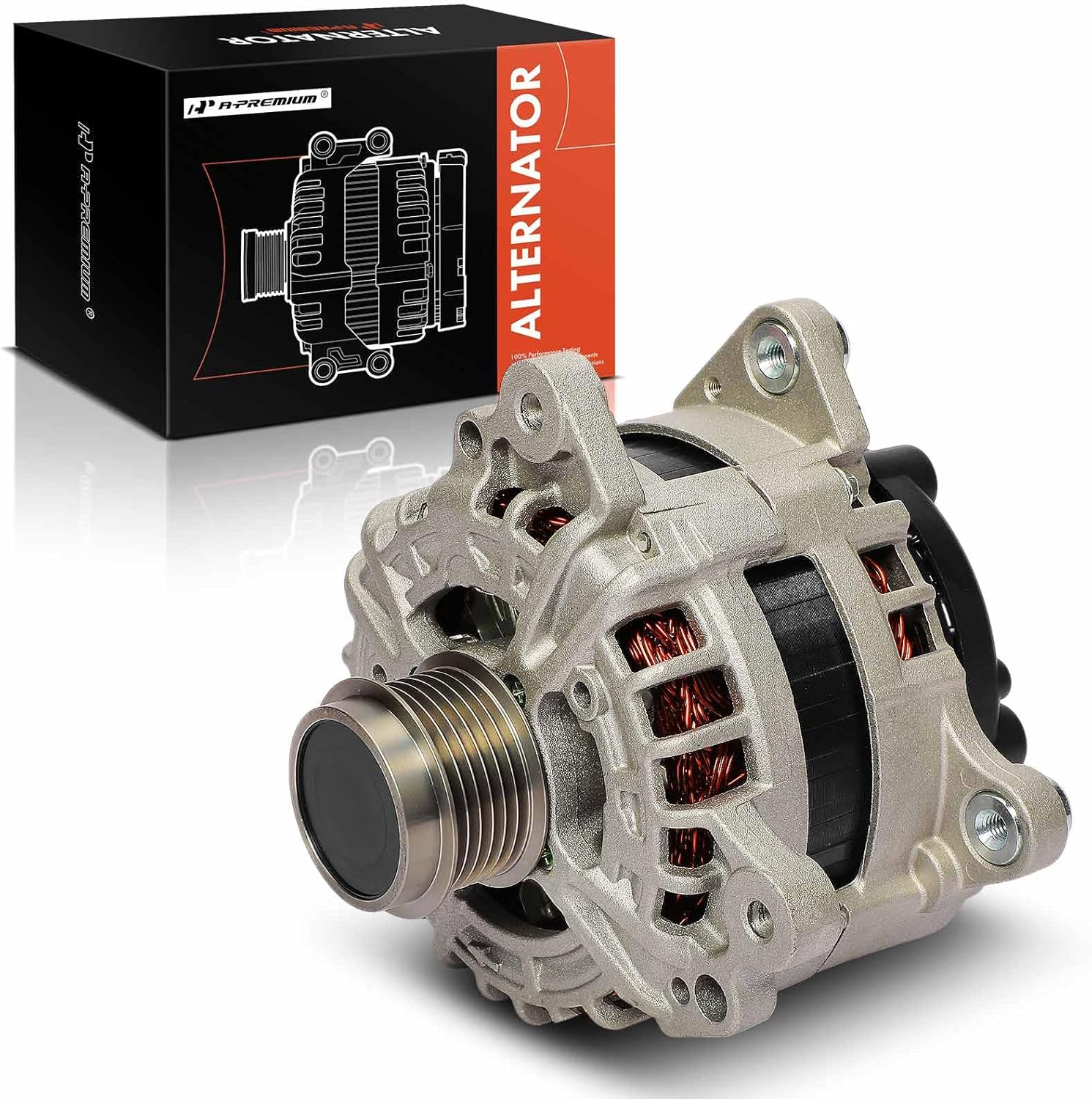 A-Premium Alternator Compatible with Volkswagen Taos 2022 2023 2024, 12V 140A 6-Groove Clutch Pulley Clockwise