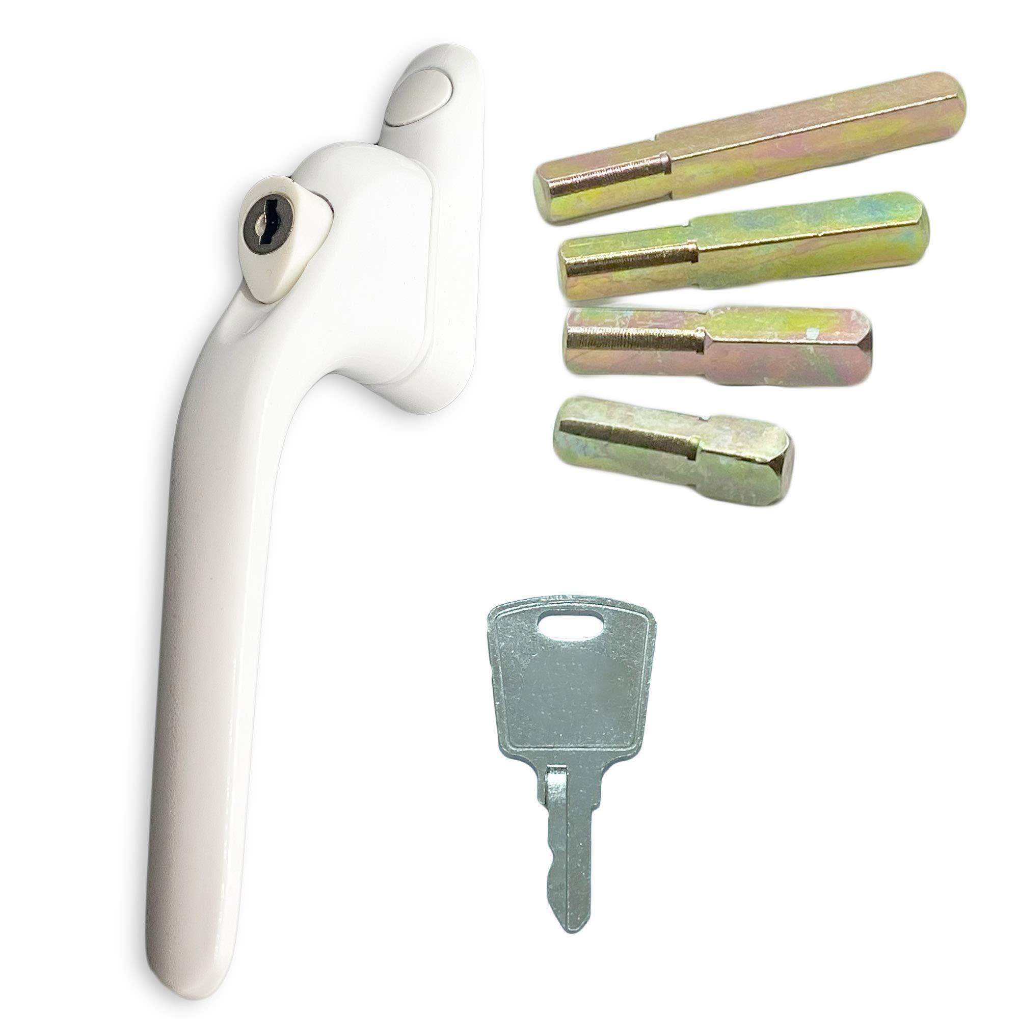 Upvcstore White Upvc Universal Inline Window Handle Double Glazing Espag Lock Smart Spindle