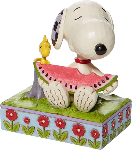 Miniatura 4 de Enesco Peanuts by Jim Shore JSPEA Snoopy - Figura de sandía, 4.625 pulgadas