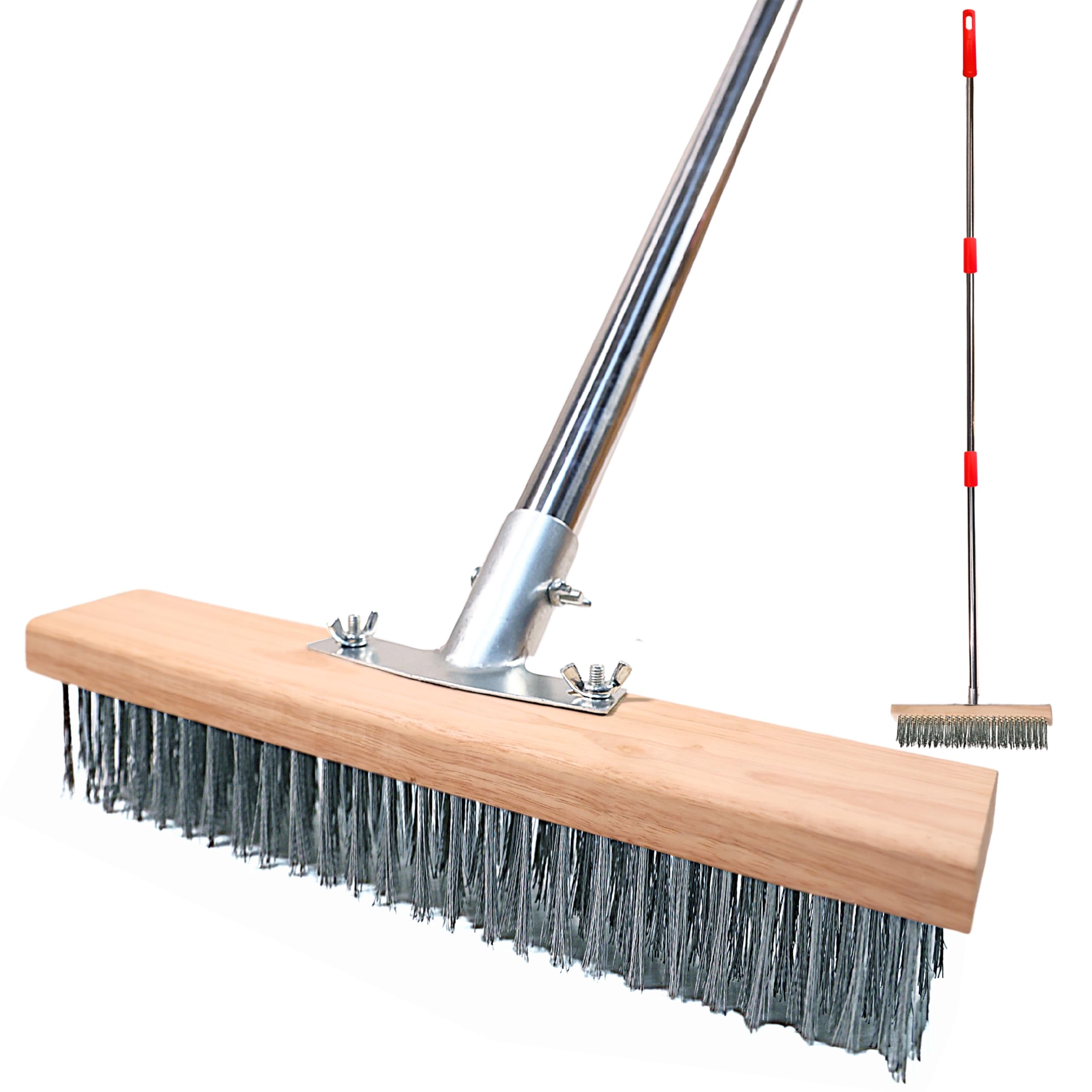 Heavy Duty Stainless Steel Cleaning Brush with Long Pole -1