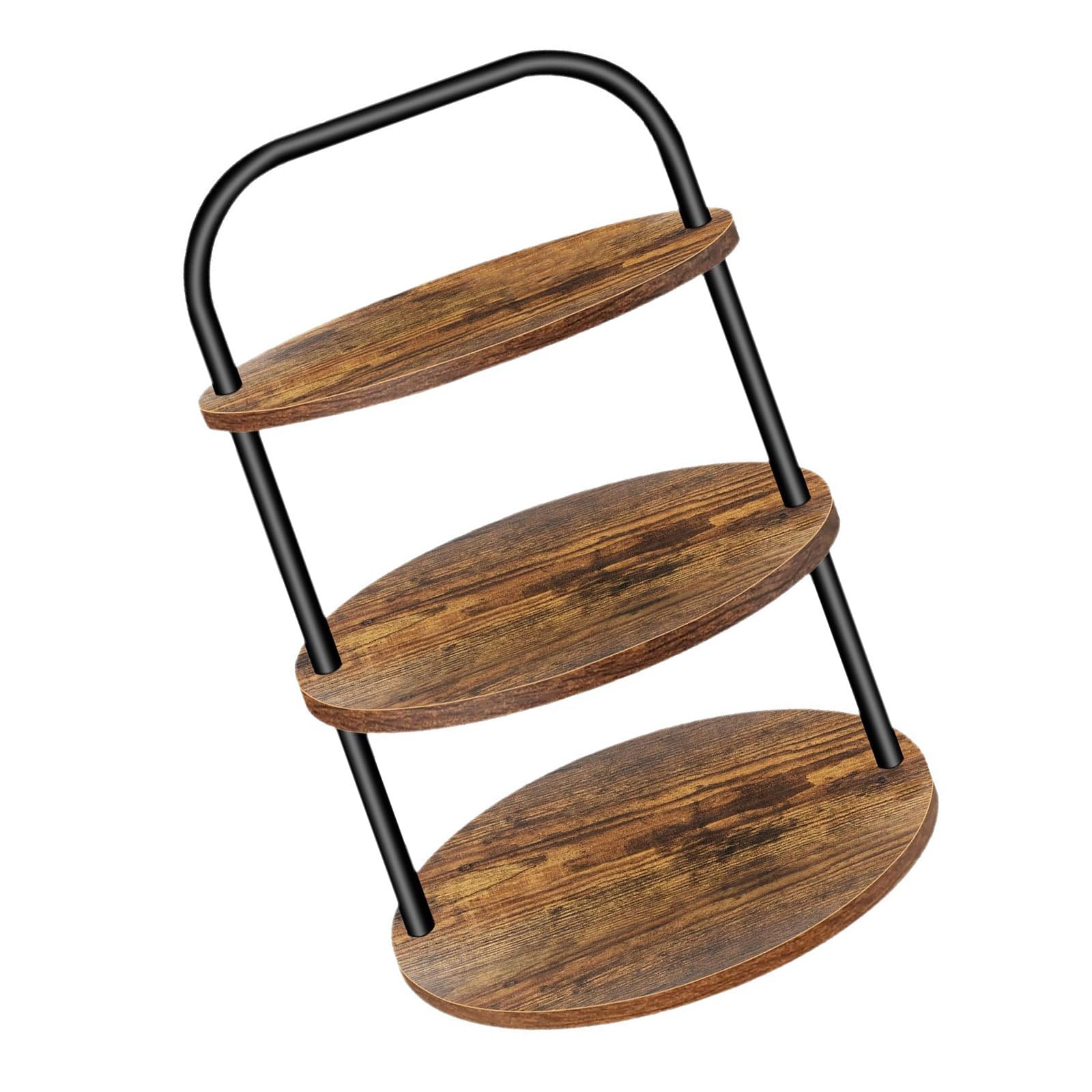 Multipurpose Wood Stand for Cupcake Fruits Snacks Dessert Presentation Stand Sturdy Design Serving Tray Wooden Cupcake Holder with Natural Texture Serving Tray