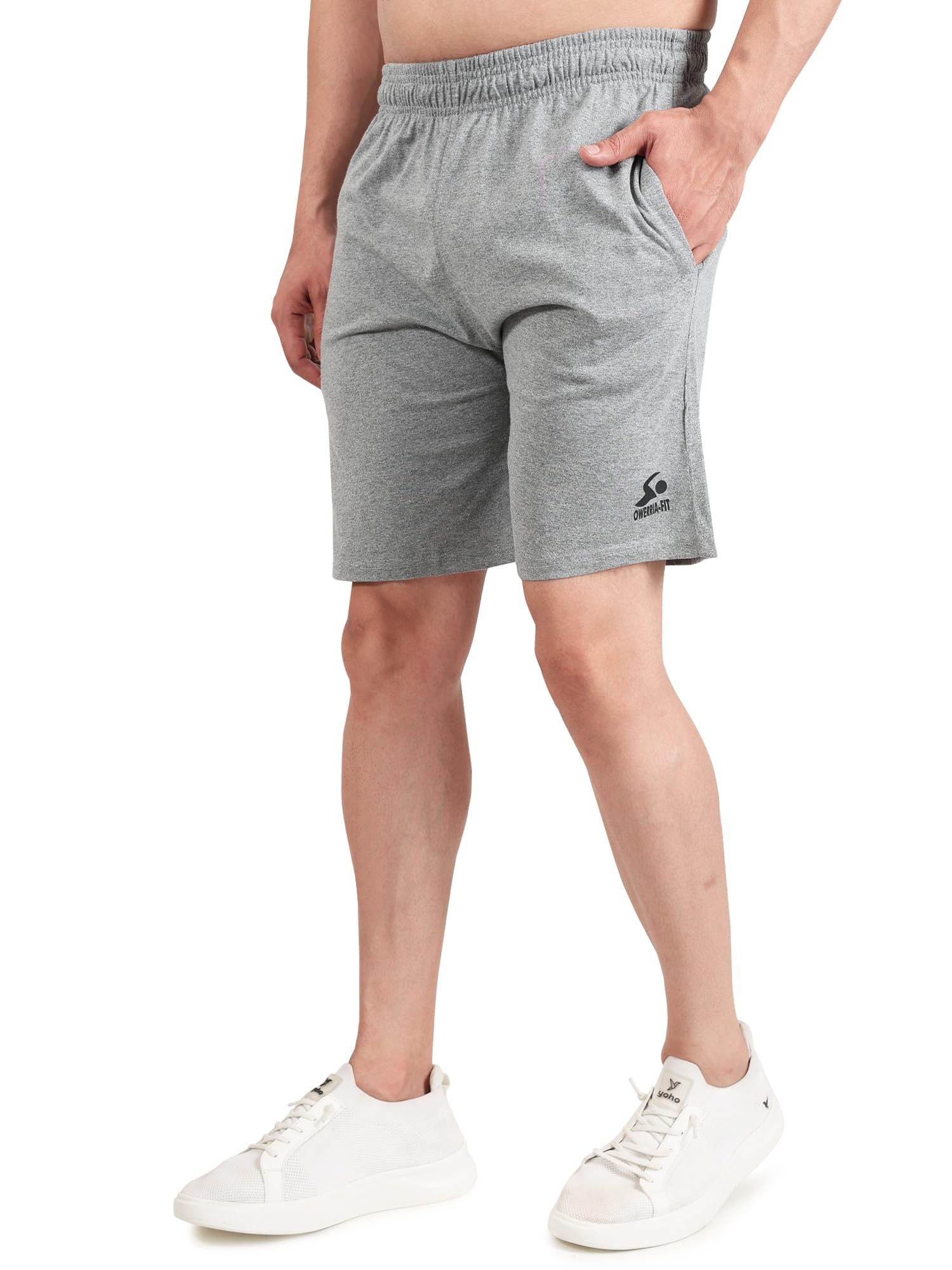 owerria fit Hosiery Cotton Half Pants for Men's Shorts Two Side Pocket One Side Zip-picture-29