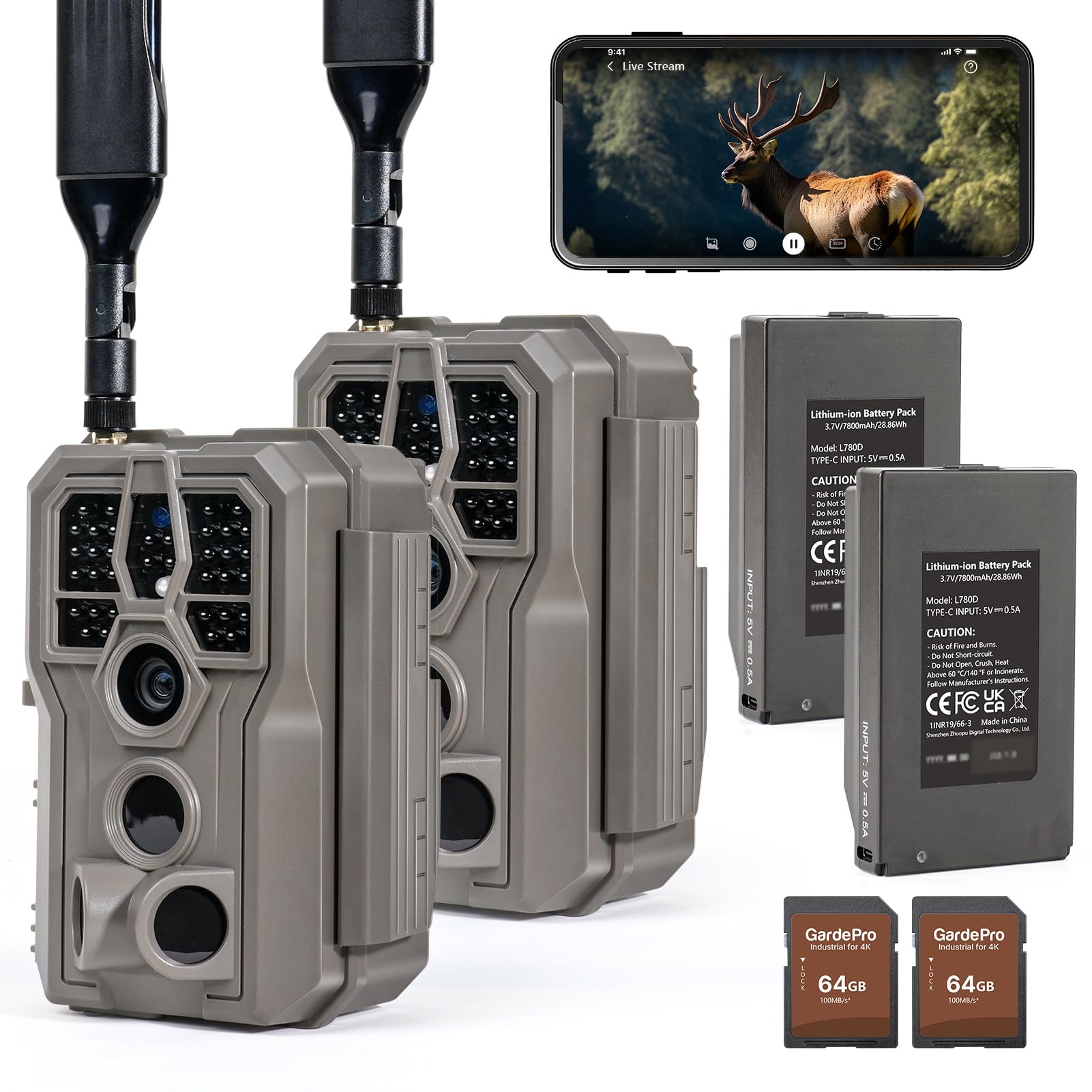 Photo 1 of GardePro X66 Pro 2-Pack Cellular Trail Camera