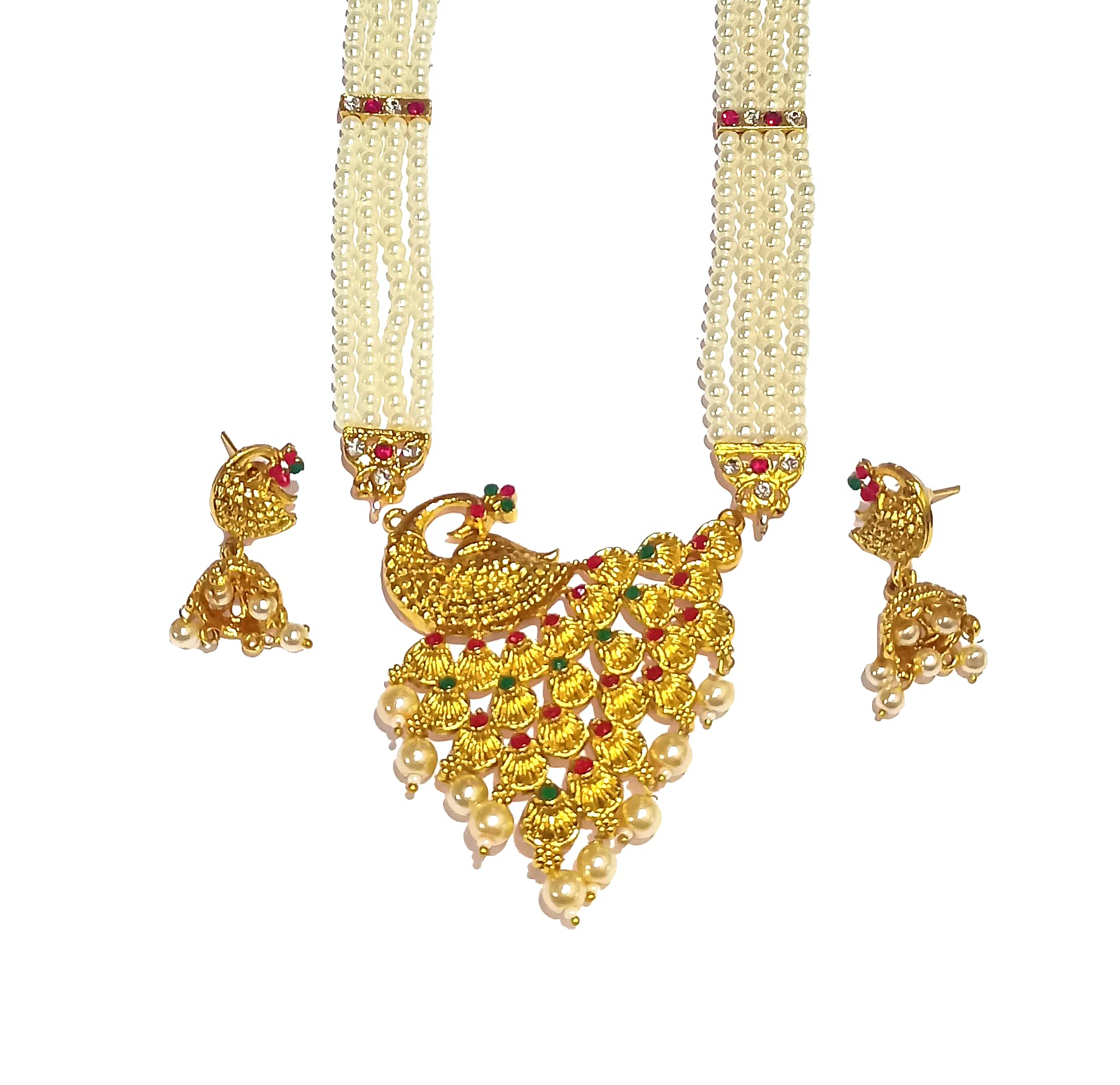 Festive Special Traditional Golden Tanmani Necklace Maharashtrian Long moti necklace with Earrings By Shrungarika (B0BD5QCG27) Amazon Price History, Amazon Price Tracker