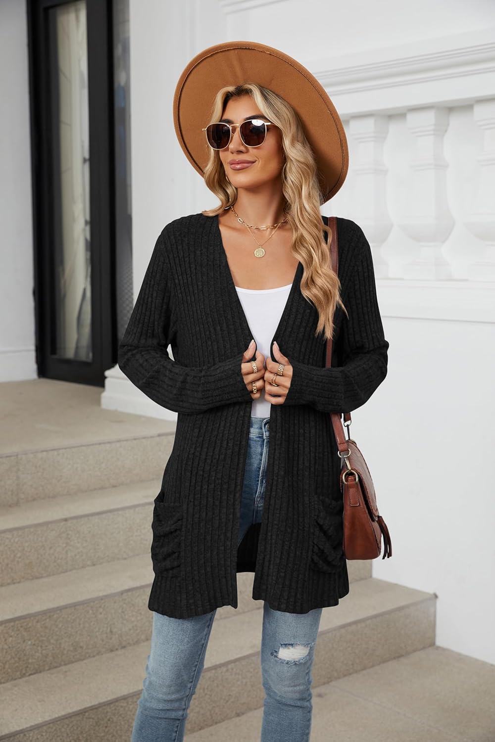 Lightweight Cardigans for Women Fashion Casual Oversized Long Sleeve Cardigan Sweater Loose Dressy Fall Holiday Tops - Image 5