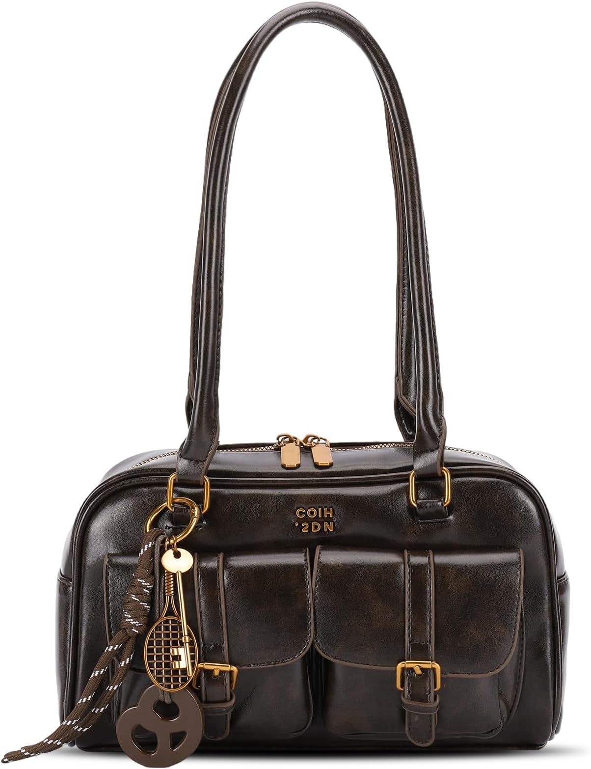 Shoulder Bag Retro Top Handle Bag Y2k 90s Multiple Pockets Designer Handbag Soft Trendy Underarm Purse