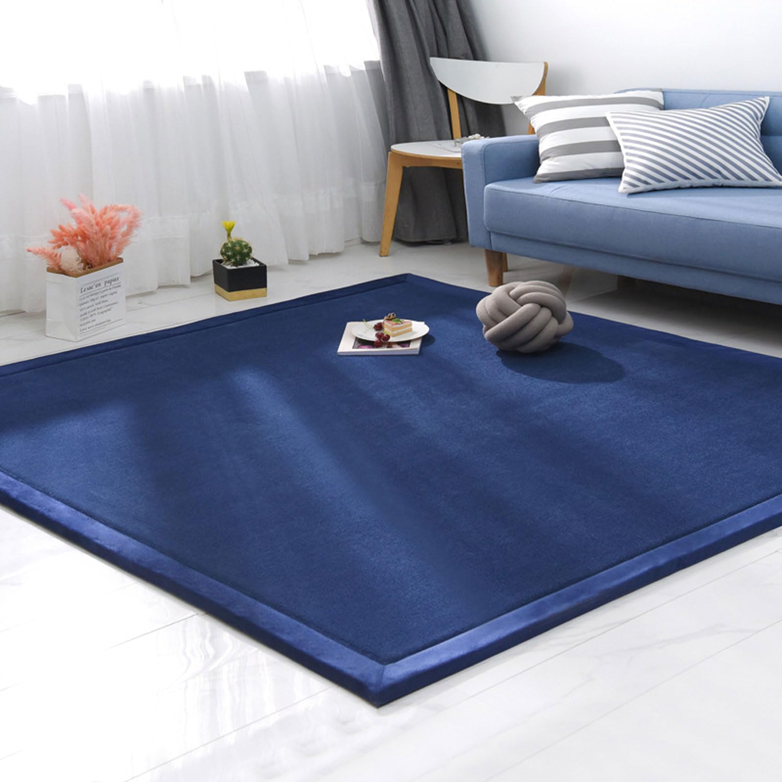 Alfombra moderna de terciopelo fácil de limpiar para proteger el suelo del sofá