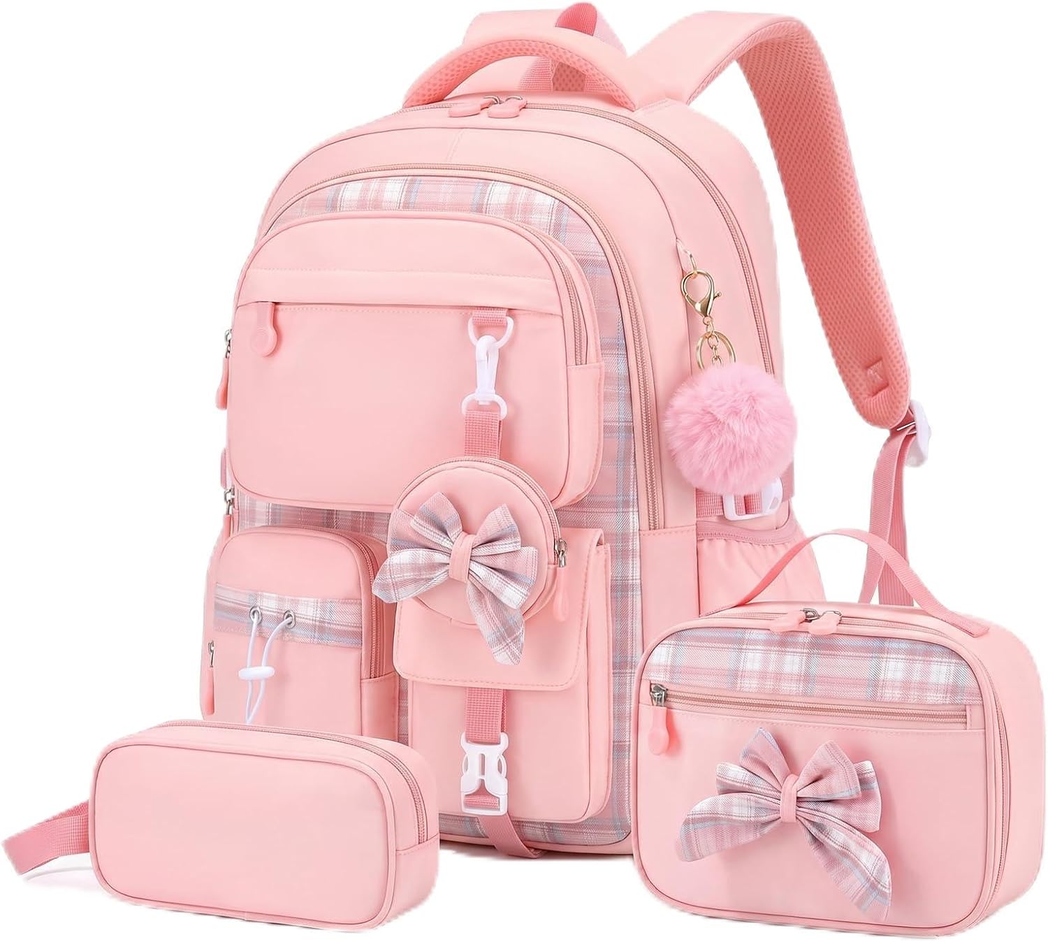 Amythe Zaino 3 Pezzi Per Ragazze – Zaino 32L + Borsa Pranzo + Astuccio, Impermeabile, Perfetto Per Scuola E Viaggi - 3
