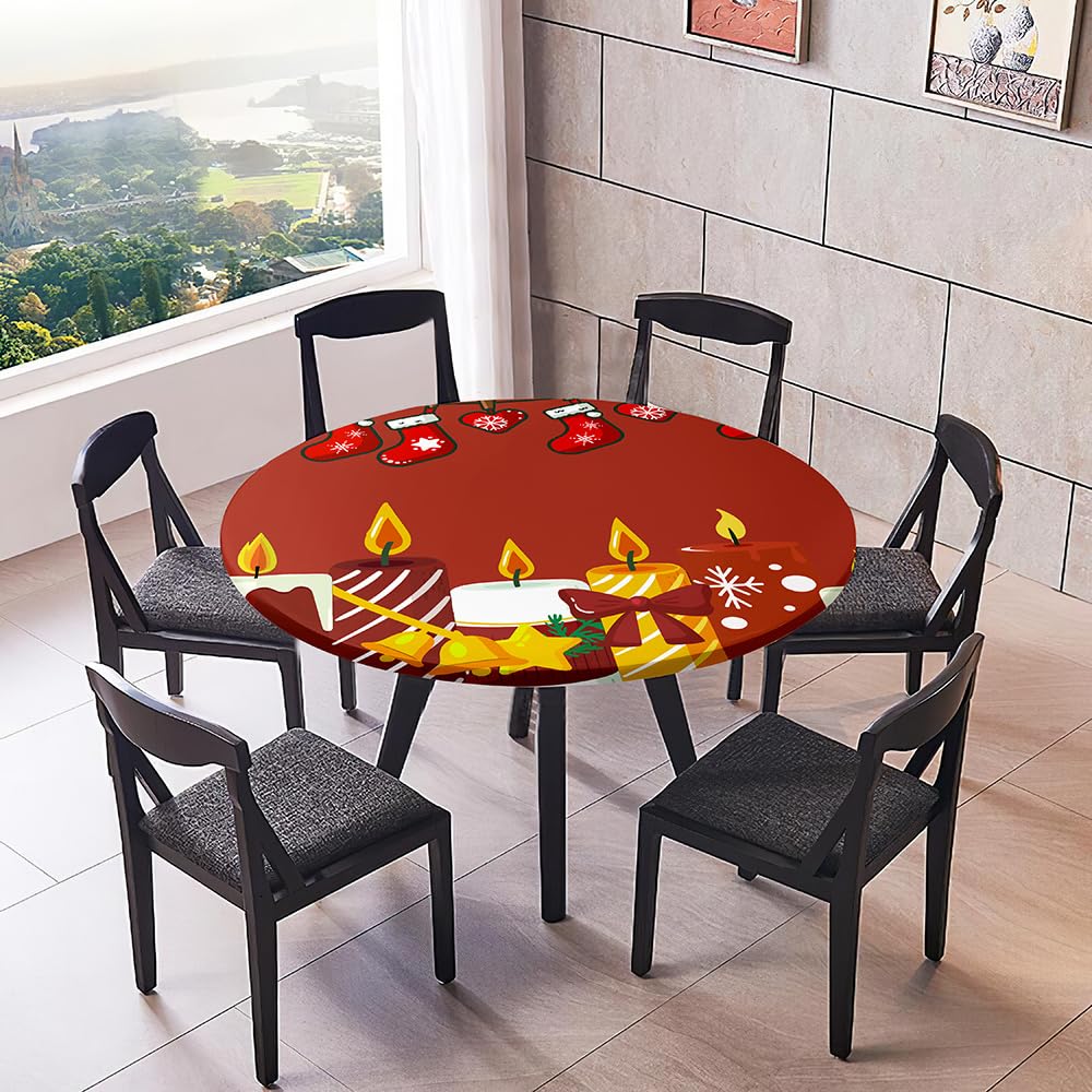 Morbuy Noël Nappe Ronde Exterieur Nappe Jardin Imperméable