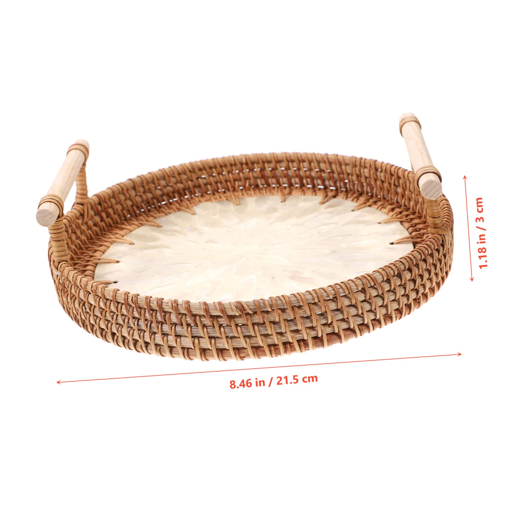 Lot de 5 plateaux de service ovales en rotin pour collations et bonbons en bambou pour fruits et décorations