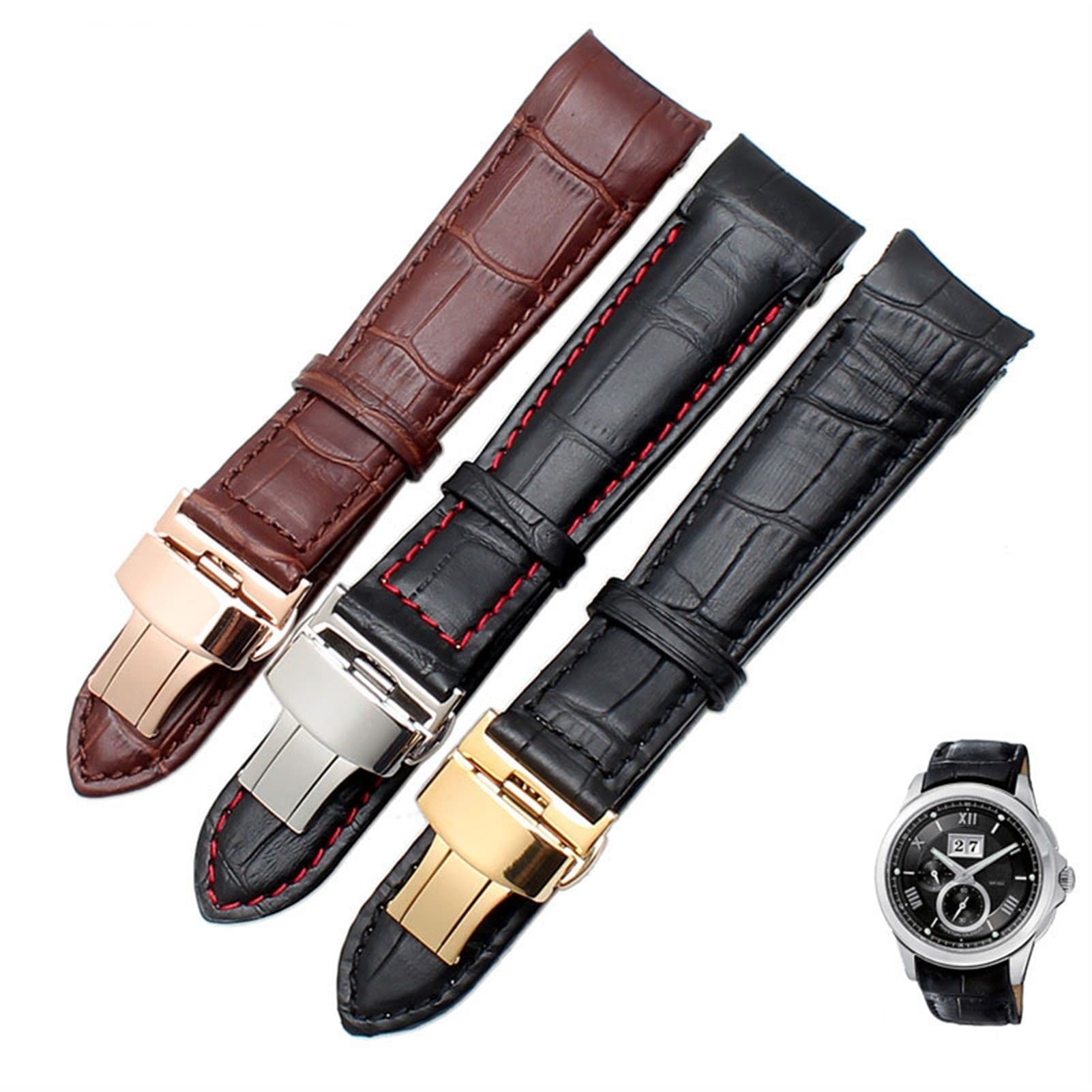 Zakrzywiony koniec pasek do zegarka dla Citizen BL9002-37 05A BT0001-12E 01A pasek do zegarka z prawdziwej skóry z klamrą motylkową 20 21 22 mm modny pasek, 22mm, Agat