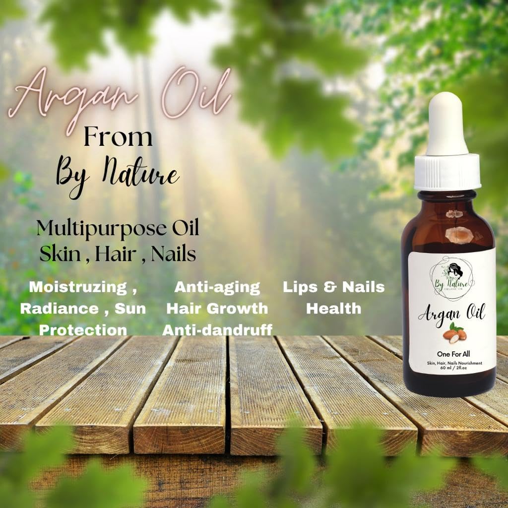 Argan Oil for Face, Skin, Hair & Nails Nourishment (60ml/2fl.oz) (Premium Grade)