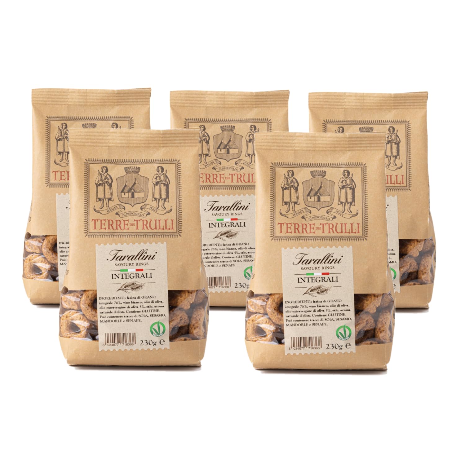 Tarallini integral de Apulia 5 x 230 g