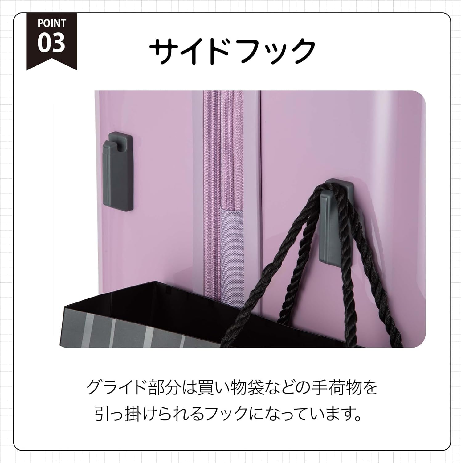 スーツケース フレームタイプ 機内持込 35L シャンパンゴールド 前輪