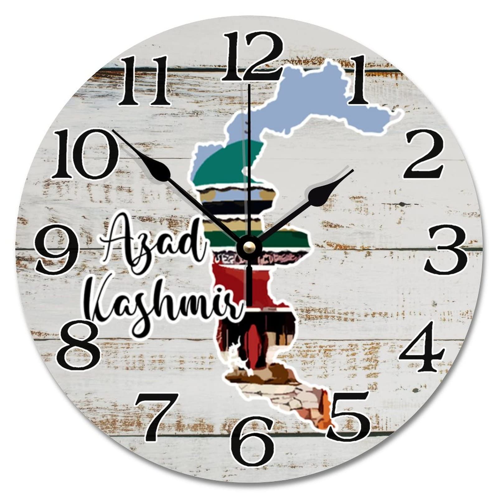 Grande horloge murale Azad Cachemire 30,5 cm silencieuse et précise