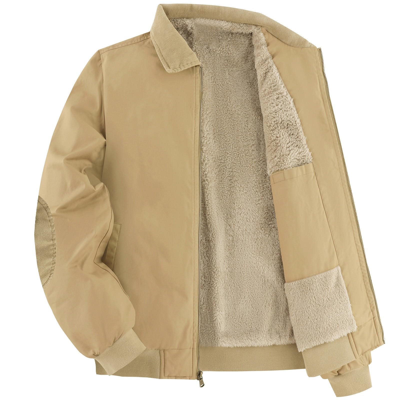 Generisch Giacca in pile da uomo, oversize, giacca da motociclista