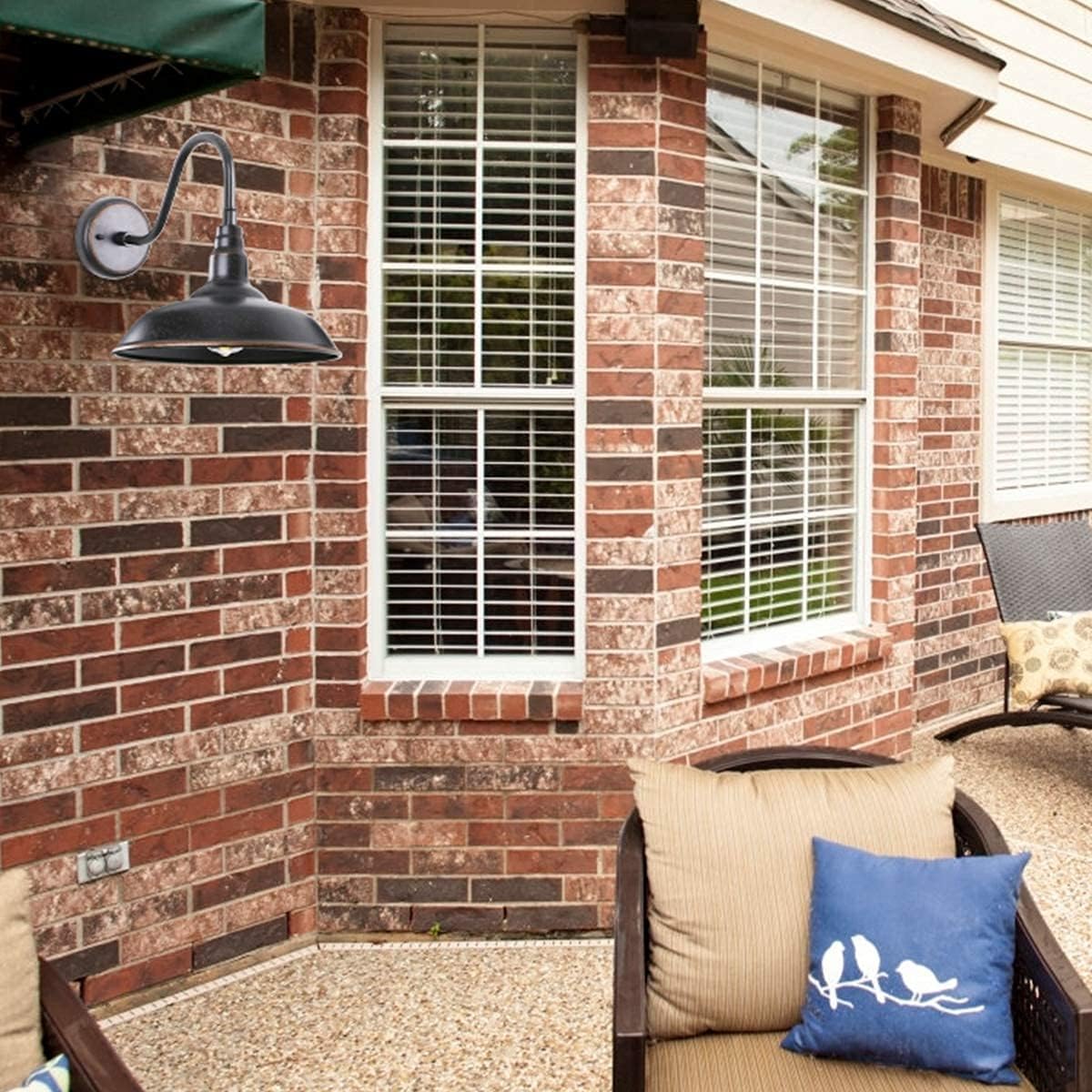 Exclusive Discount 80% Offer Goalplus Gooseneck Outdoor Light Fixture Exterior Gooseneck Porch Light Fixture Bronze Gooseneck Barn Light for Farmhouse, IP 44 Waterproof, 10 High, 2 Pack, LM2201-BR-2P