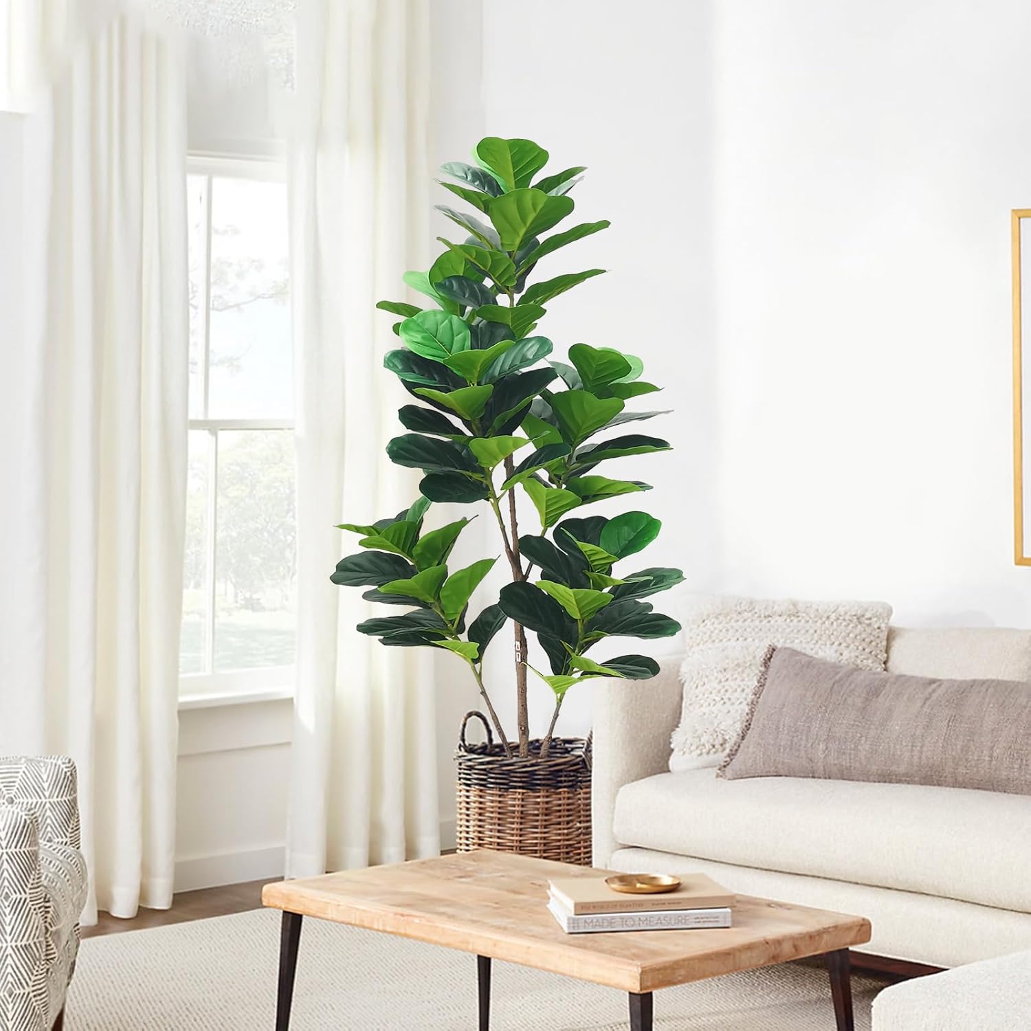 Top Fig Tree Artificial 5ft Tall Artificial Fiddle Leaf