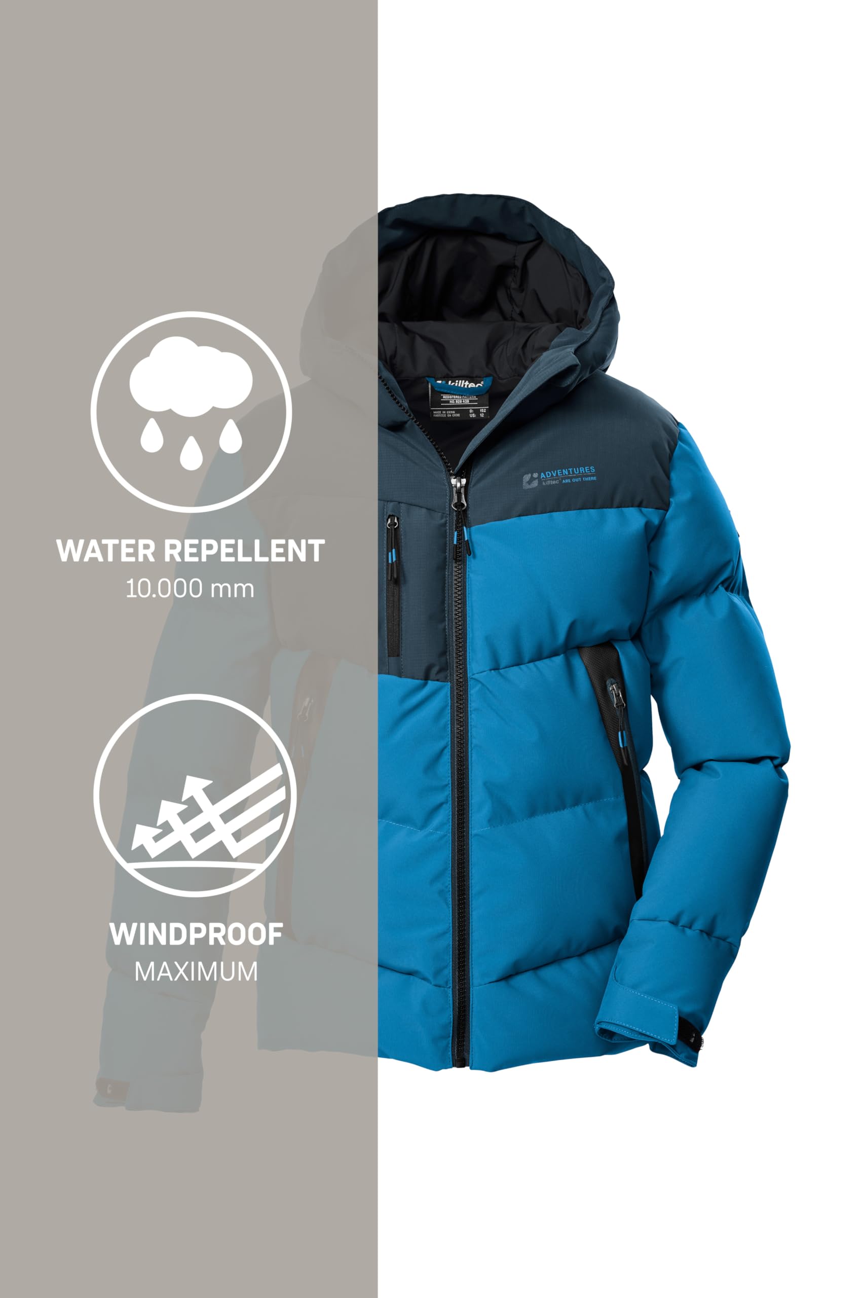 Killtec Kow 230 Bys Qltd Jckt Giacca trapuntata/funzionale in piuma d'oca con cappuccio Bambini e ragazzi