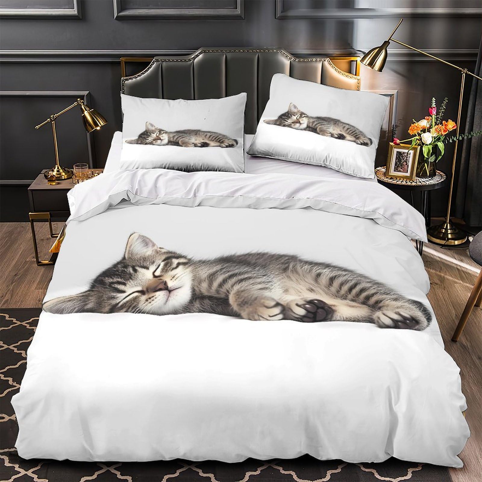 Housse de couette chaton pour transformer le lit des enfants en un cocon douillet