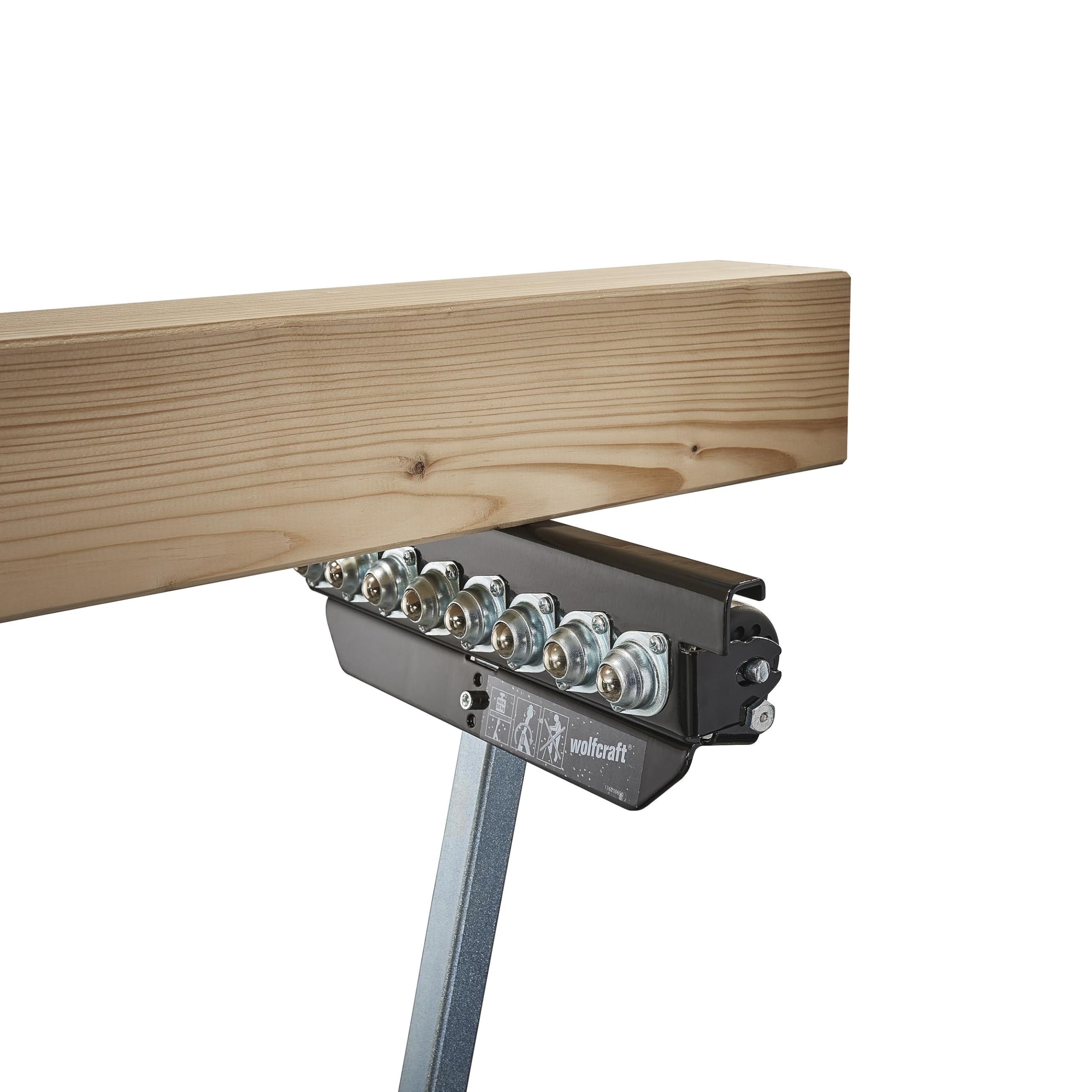 wolfcraft Supporto di appoggio e rulliera I 6102300 I Rulliera a tre funzioni per appoggiare o far slittare il pezza da lavorare
