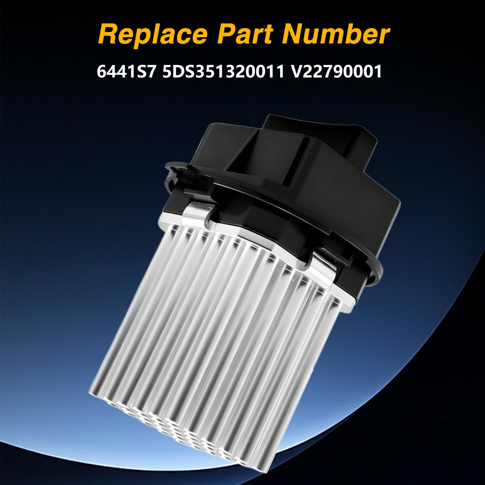 EVRBUL Resistenza di controllo del motore della ventola del riscaldamento, compatibile con VW Crafter Peugeot 307 407 Citroen C3 C5 C6 DS3 C4 Mercedes Mini Ricambio #: 6441S7 5DS351320011 V22790001