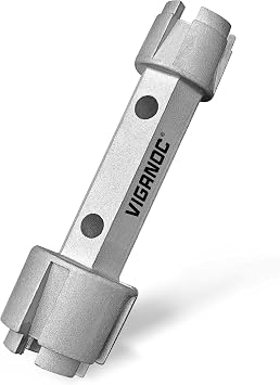 Tub Drain Remover Wrench, Tub Dual Ended Drain Wrench for Bath Drains, Shower Drain Heavy Duty Aluminum