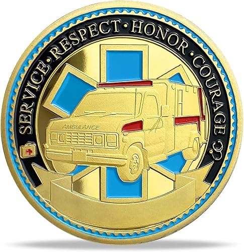 Miniatura 3 de Moneda de oración de los paramédicos EMT Challenge Coin