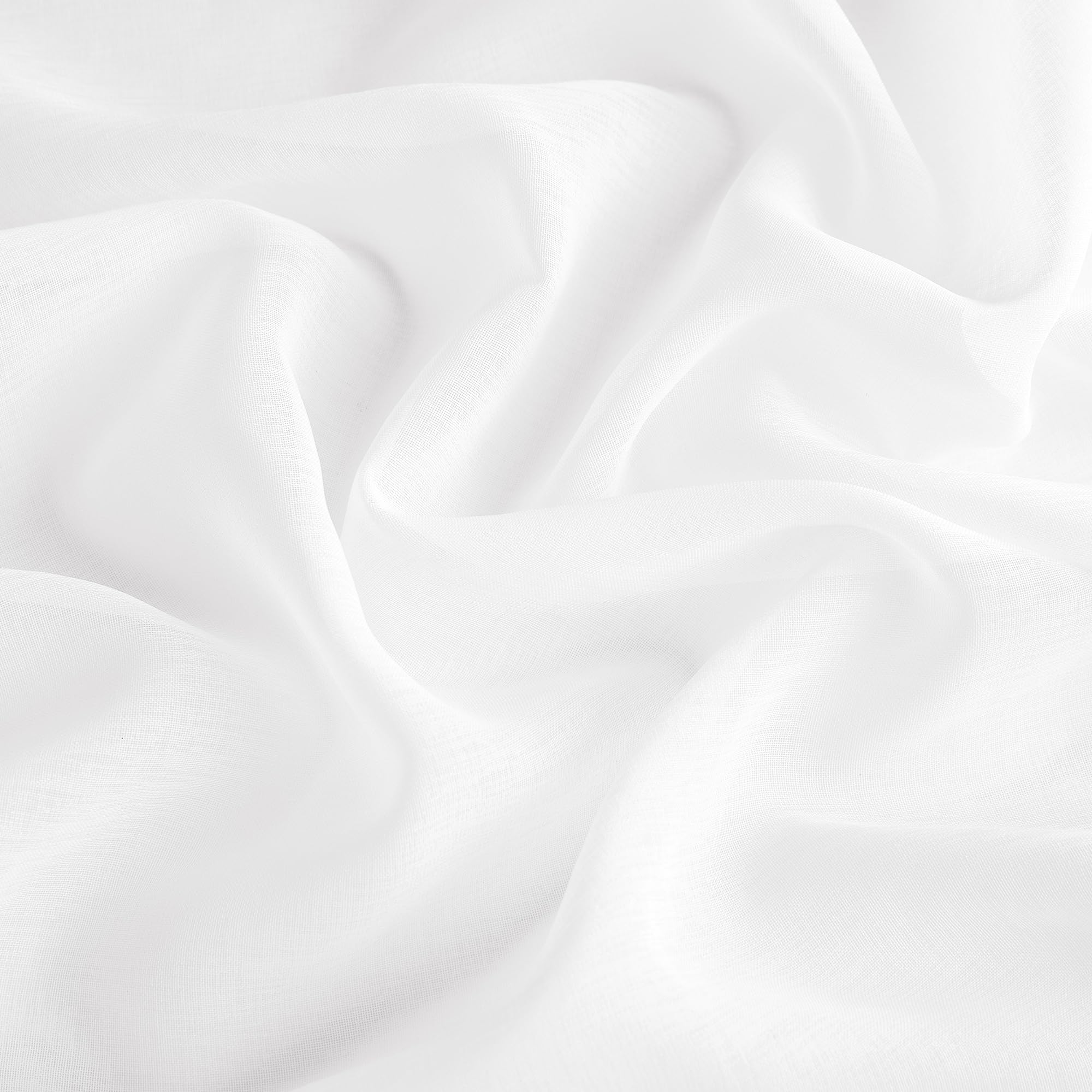 PONY DANCE Tende Moderne per Soggiorno con Effetto Lino 4 Pezzi 140x245 CM Tende Bianche Soggiorno Decorazione Curtains Trasparenti con Anelli per Cameretta Bambini