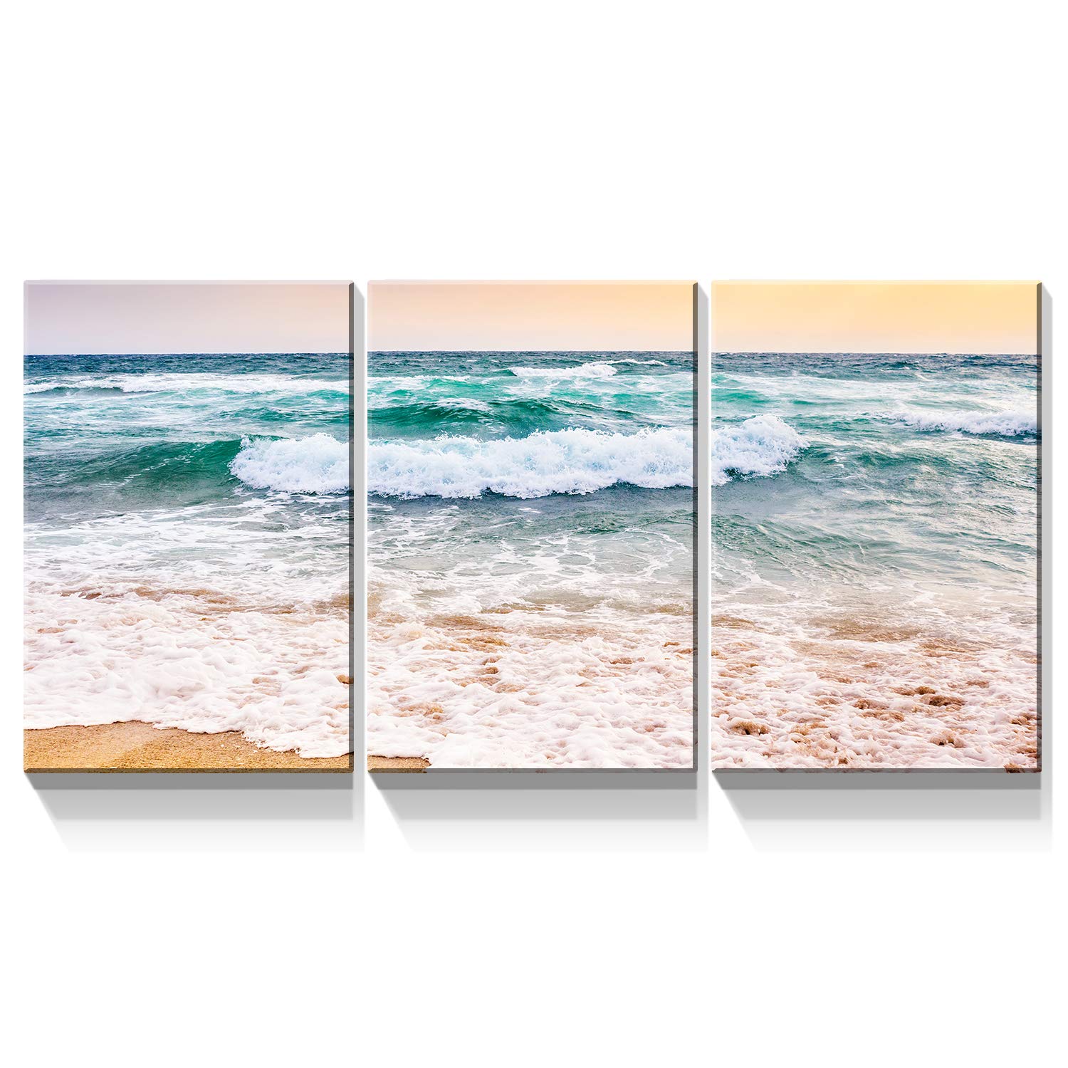 海の風景 キャンバス Amazon｜Denozer - 3パネル オーシャンキャンバス ウォールアート