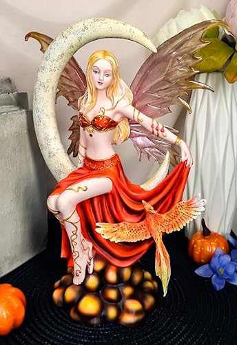 Ebros Gift Nene Thomas - Figura decorativa decorativa de fantasía mítica coleccionable de hada de Phoenix Pyre de Fénix grande de 10.25 pulgadas de