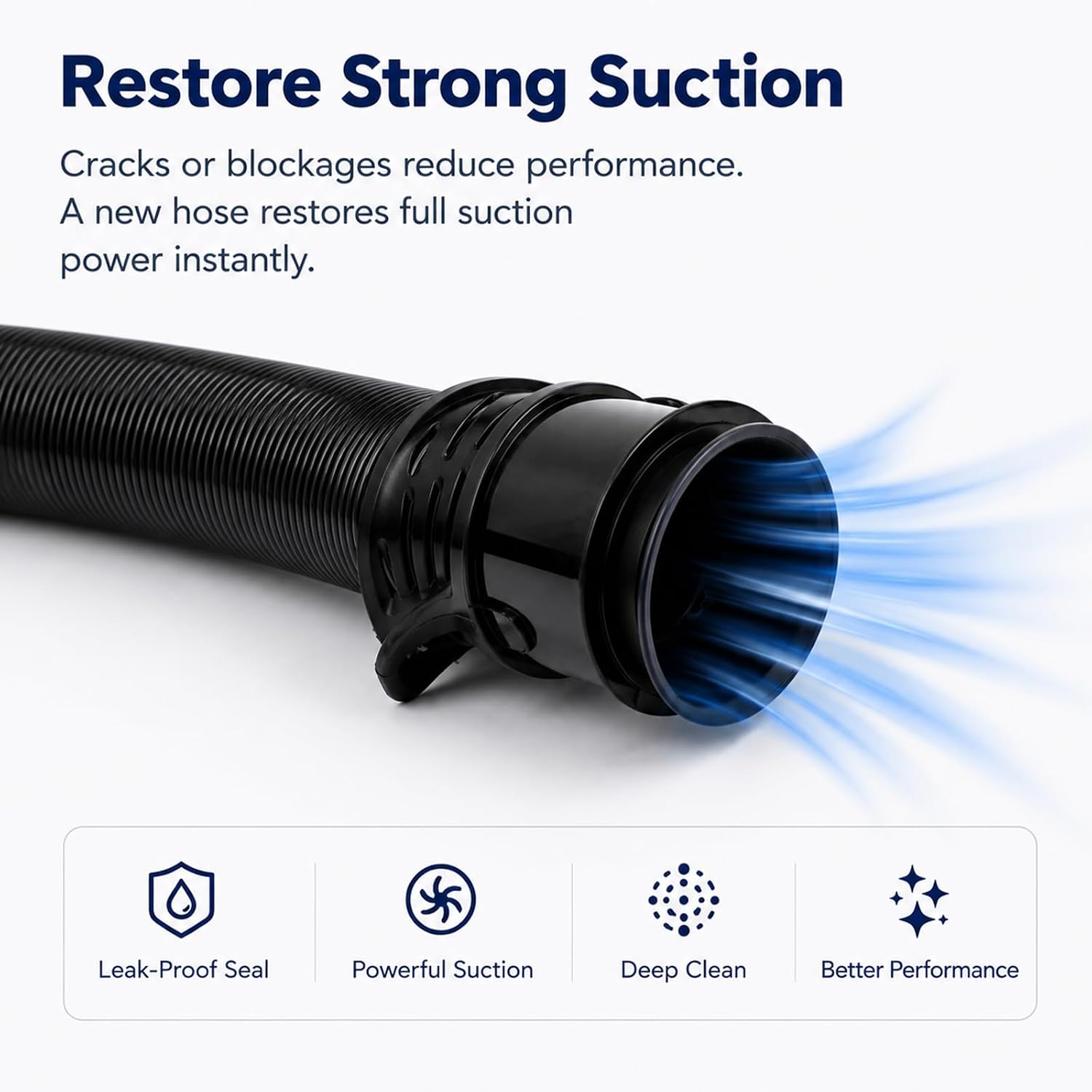 Replacement Hose for LA502 LA322 LA300 Vacuum, Clean Lift-Away Replacement Parts, Up to 26.7 Inch Extendable Hose Parts Compatible with LA480, LA555, LA700, UV900, UV950, UV850