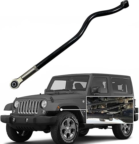 Barra de riel ajustable frontal mejorada para forja integral para kit de elevación de 0-6 pulgadas compatible con Jeep Wrangler JK 2007-2018