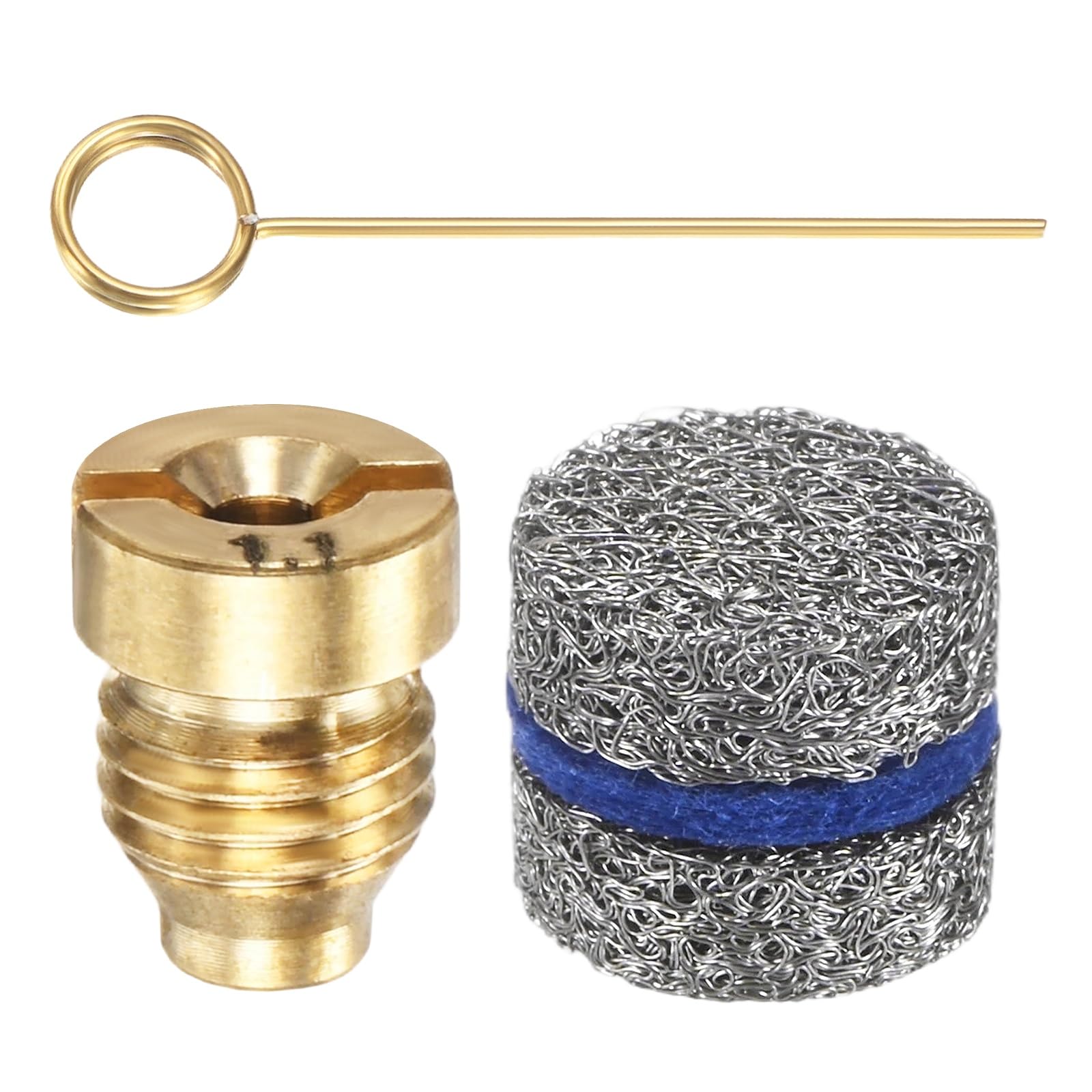 M METERXITY 1-Set 1.1mm Orifice 3 Layer Foam Cannon Nozzle and Foam Maker Meshes Kit with Cleaning Needle, Copper Replacement Thread Nozzle Tips and Mesh Filter for Cleaning Vehicles