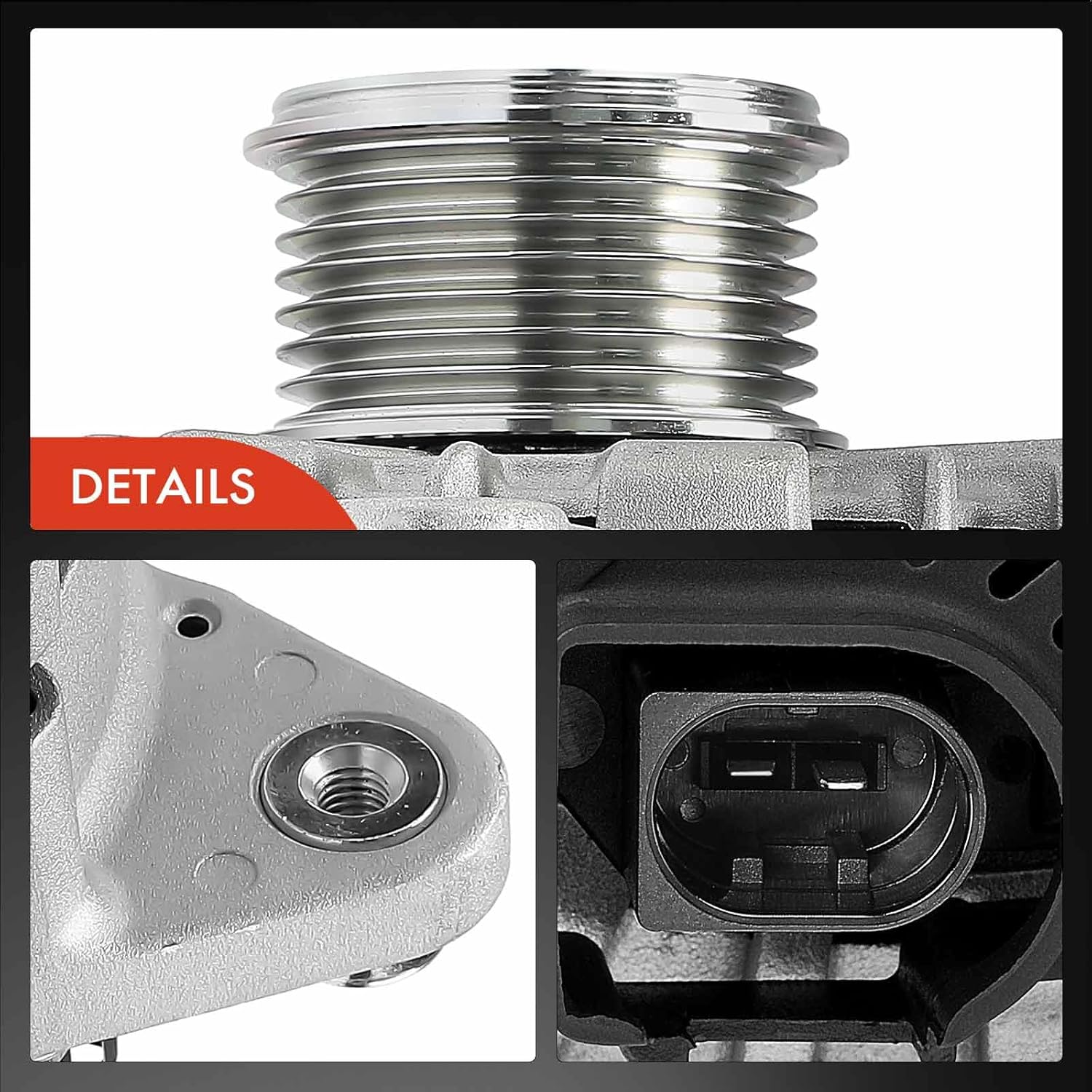 A-Premium Alternator Compatible with Audi Q7 2009-2010 3.6L 4.2L, 12V 180A 7-Groove Clutch Pulley Clockwise, Replace# 021-903-016-LX, 021-903-016L