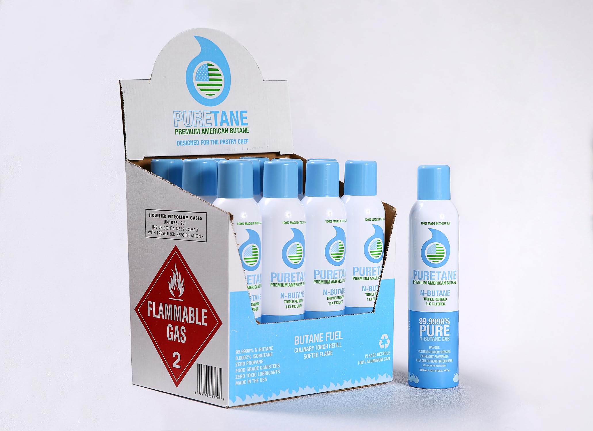 Ultra Pure Laboratory Butane. Casepacks Factory Direct. (24), Crystal Clear