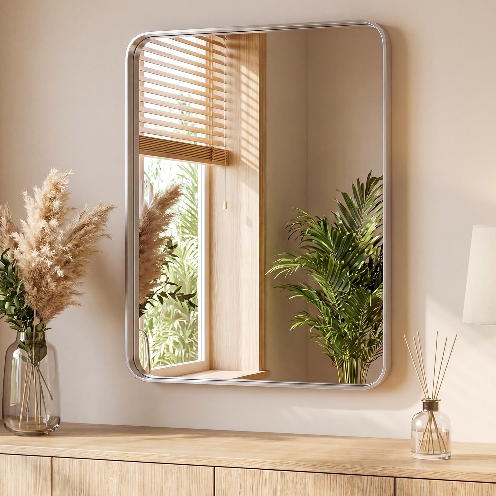 Sweetcrispy Bathroom Mirror 48x30 Inch, Vanity Mirror for Wall