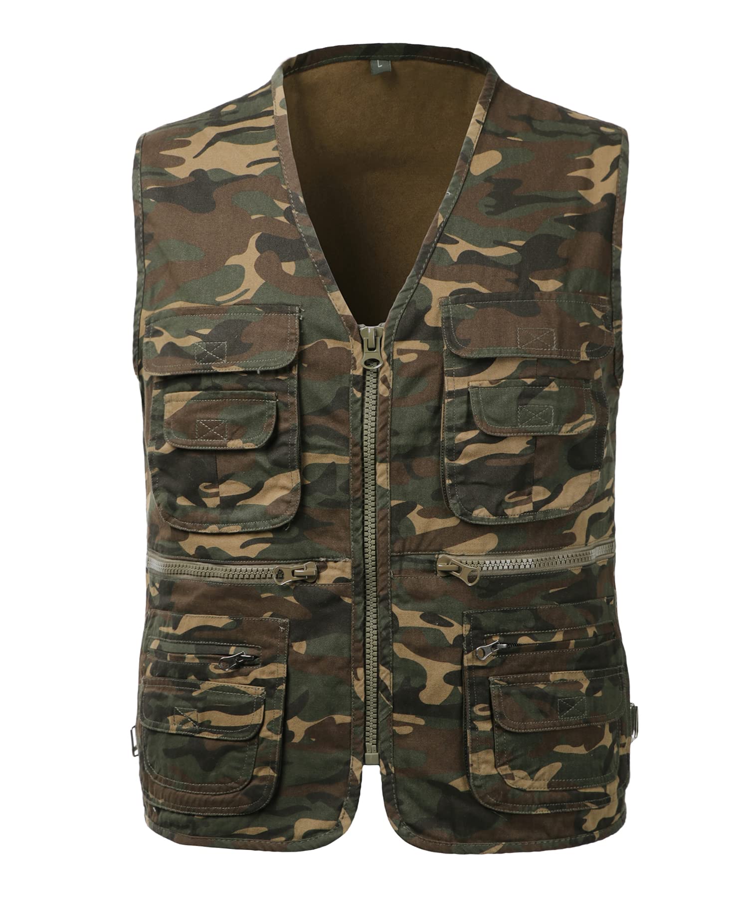 KTWOLEN Herren Outdoor Weste Baumwolle Anglerweste Freizeit Jagd Trekking Wander Angler Camping Safari Weste Ärmellos Jacke mit vielen praktischen Taschen