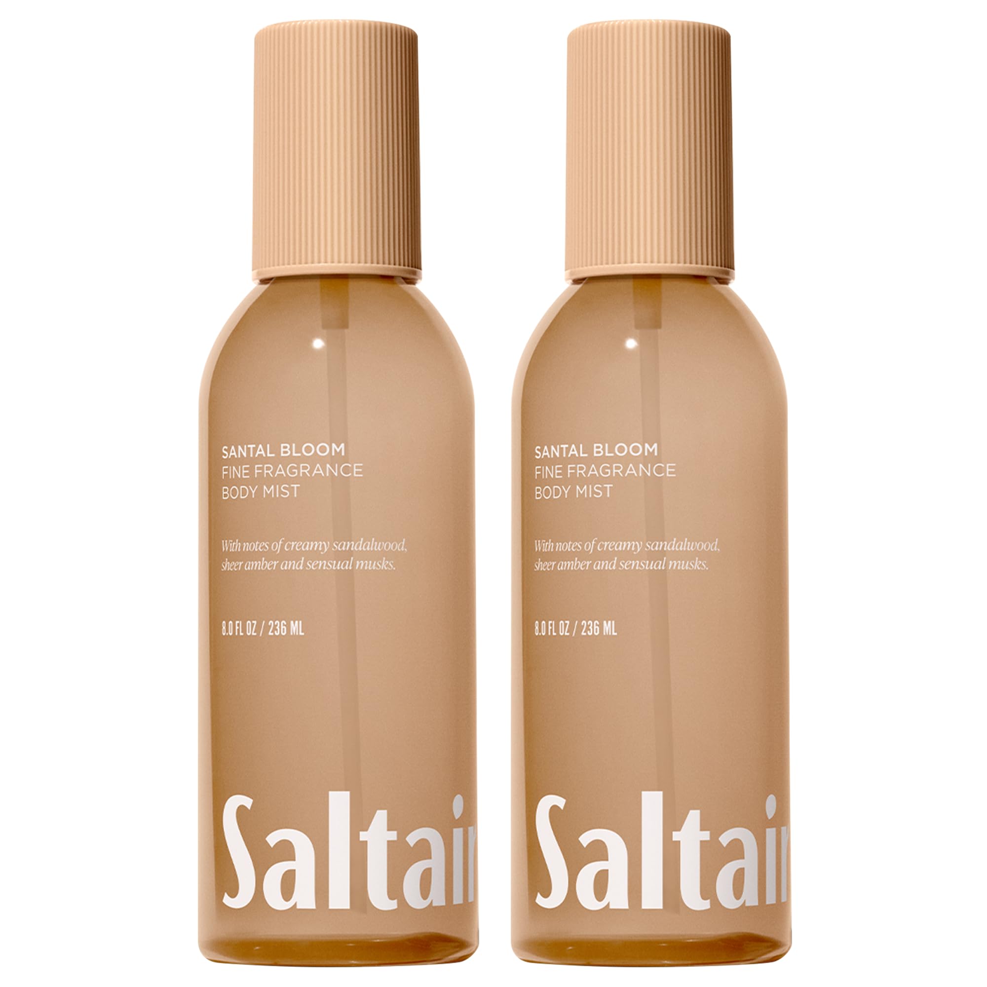 Saltair Body Mist 2 Pack - Fine Fragrance, Lightweight Body Spray Mist with Santal Bloom Scent. Long Lasting Perfume Mist. 2x 8oz Bottles