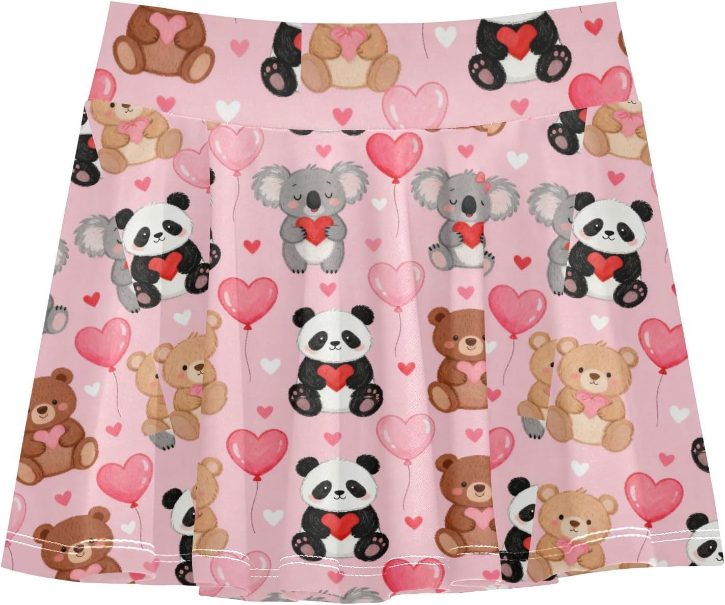 Girls Tennis Skirts with Built in Shorts Flowy Running Skirt for Little Girl Scort Skirt for Kids with Pockets