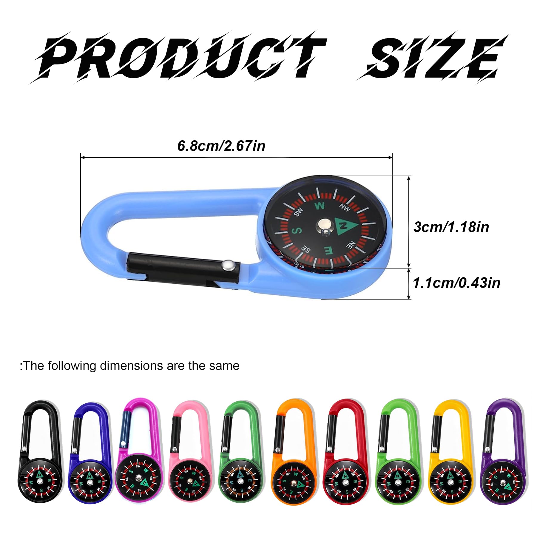 11 Pièces Bouton Boussole Enfant Multifonction Compass Portable Mini Boussole Randonnée Coloré Bouss avec Mousqueton Matériau ABS pour Camping Activités Plein Air Randonnée