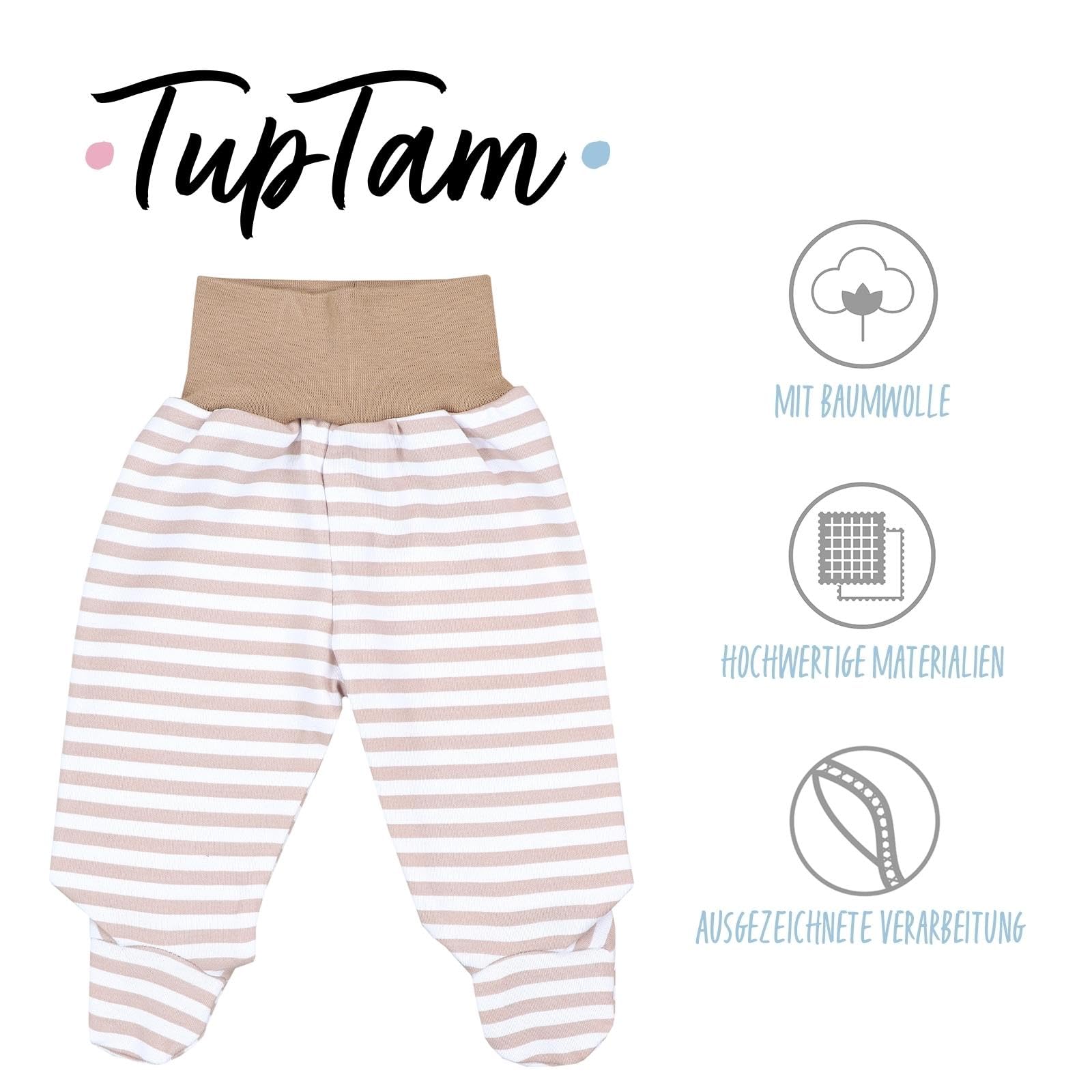 TupTam Baby Unisex Hose mit Fuß Bunte 5er Pack - 4