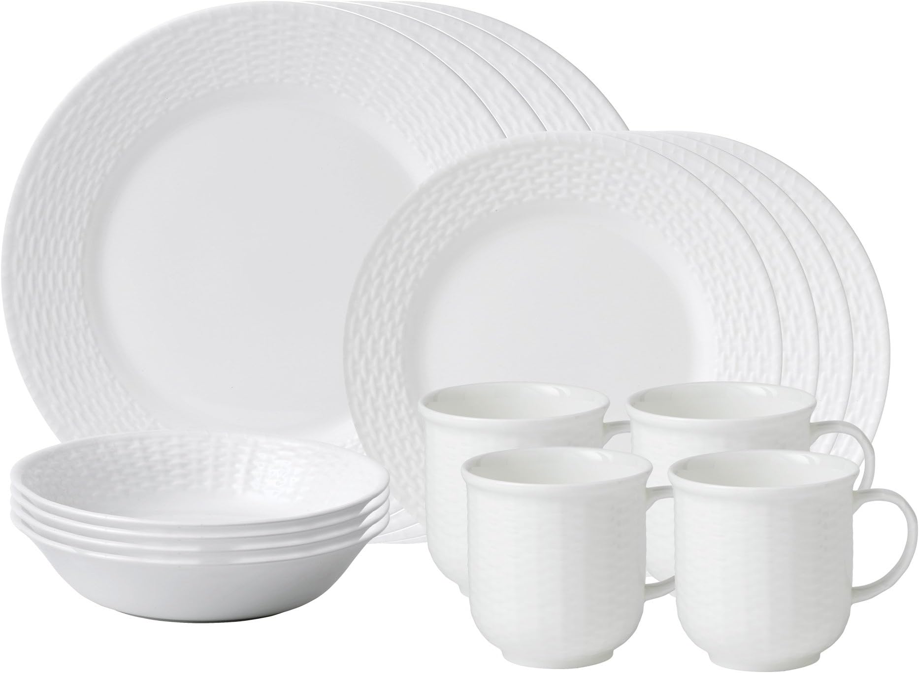 Fine Bone China Nantucket Basket 16-Piece Set